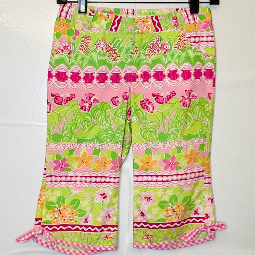 Lilly Pulitzer Capri Cropped Pants Girls flowers